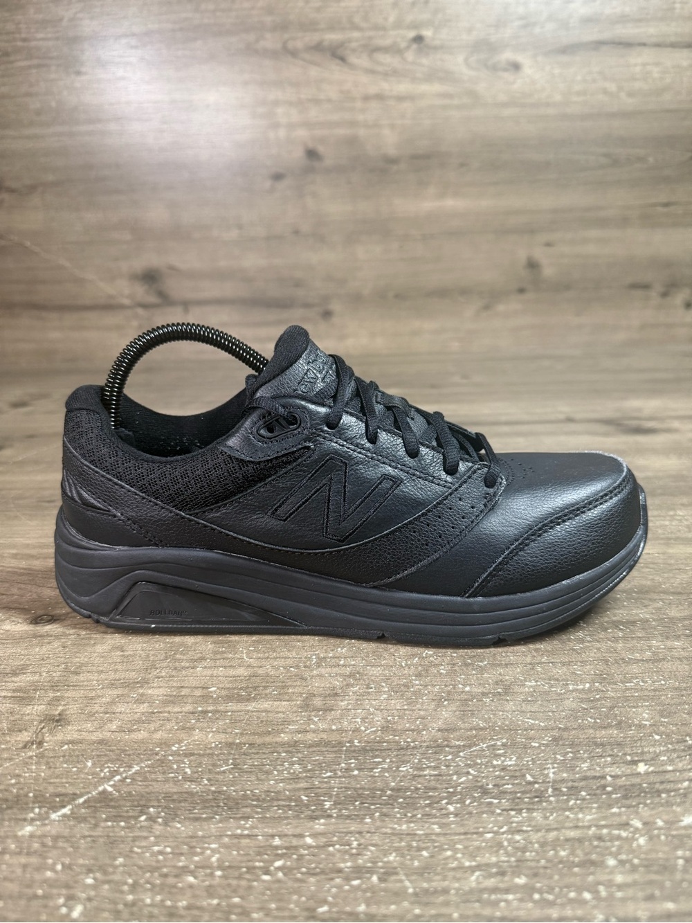 New Balance 928v3 Womens 9.5 B Black Leather Walking Shoes WW928BK3 Rollbar